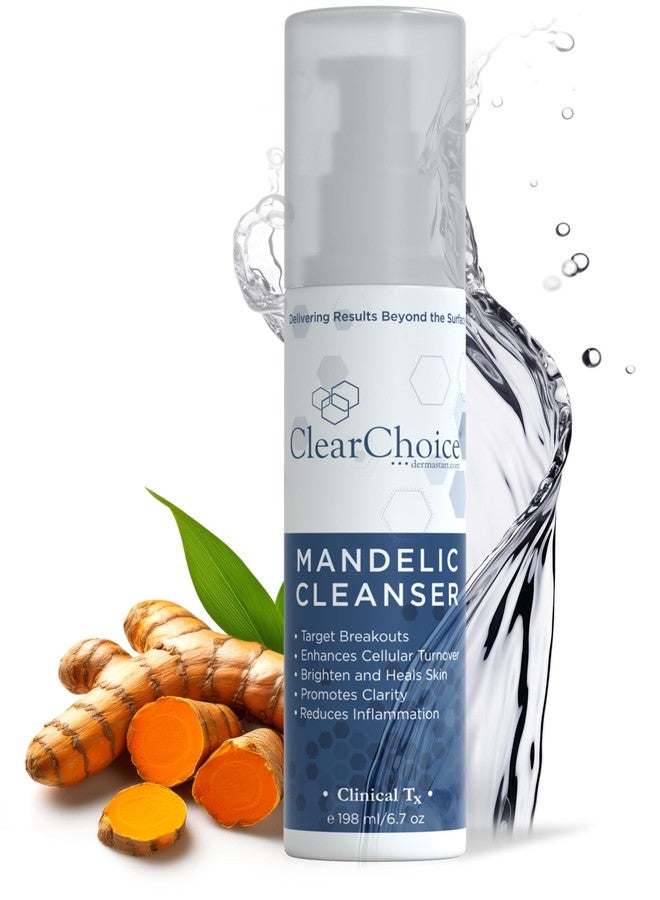 Clear Choice Mandelic Acid Cleanser – Exfoliating Face Wash with Mandelic Acid, Turmeric & Enzymes | Gentle Daily AHA Cleanser for Smooth, Radiant Skin | Award-Winning Professional Formula 6.7 oz - Image 1
